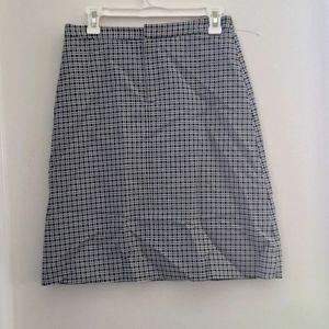 Banana Republc Classic Black & White Grid Pencil Skirt size 4
